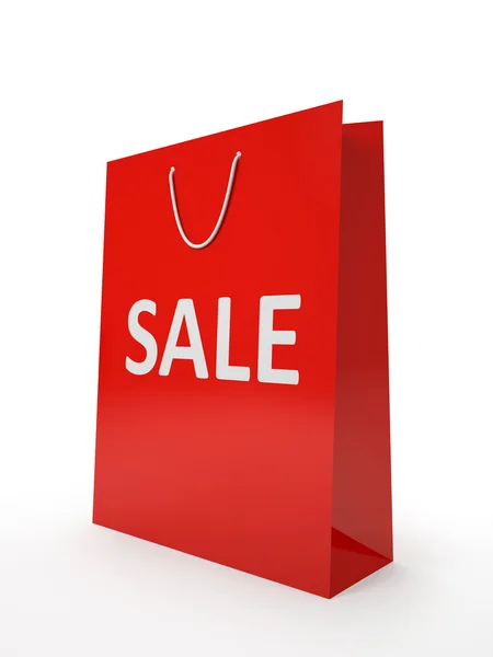 Sale paper bag isolated on white background illustration — Stock Photo, Image