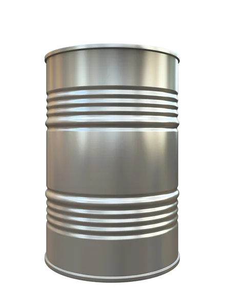 Metal barrel isolated on white background illustration — Stock Photo, Image