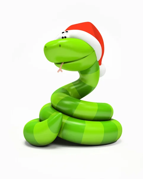Serpiente aislada en fondo blanco símbolo de Año Nuevo illustrati —  Fotos de Stock