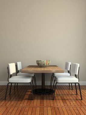 modern yemek odası bir parçası