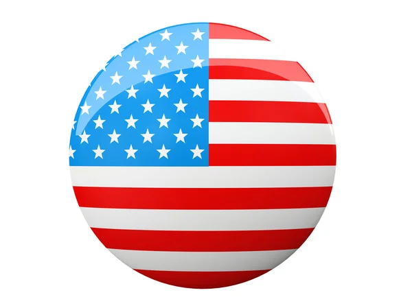 Button with American flag — Stock Photo, Image