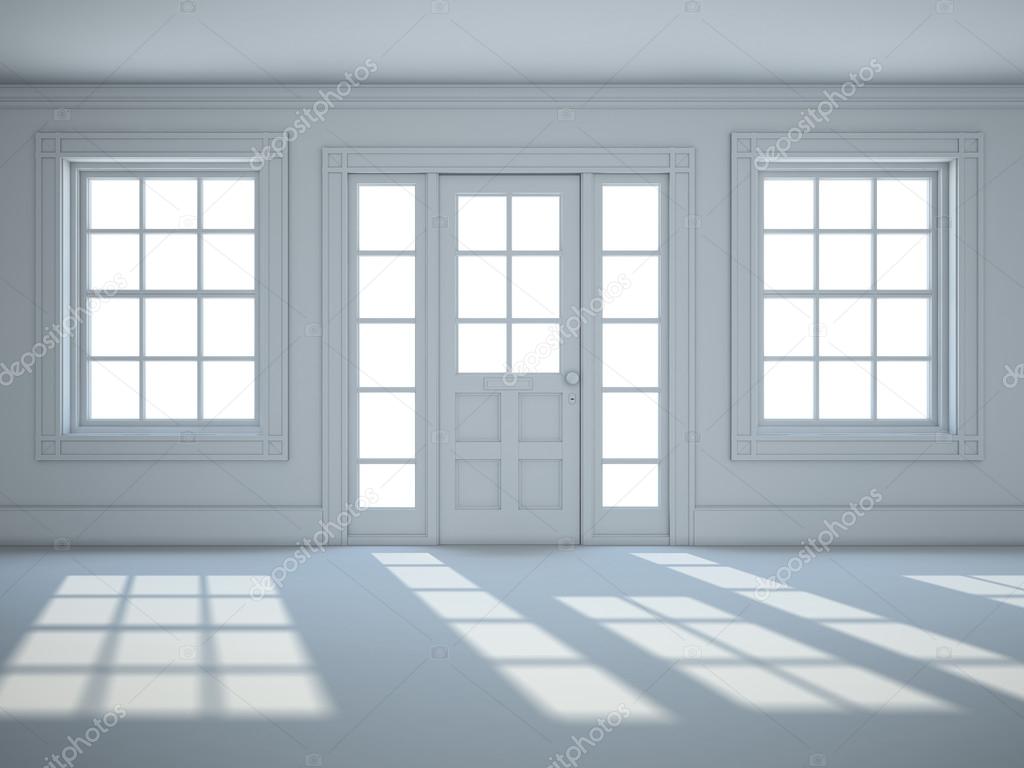 Empty room with in white color