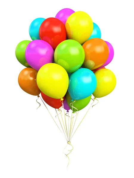 Branco di palloncini colorati — Foto Stock