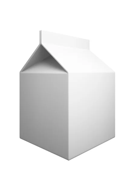 Bílá krabice s mlékem — Stock fotografie
