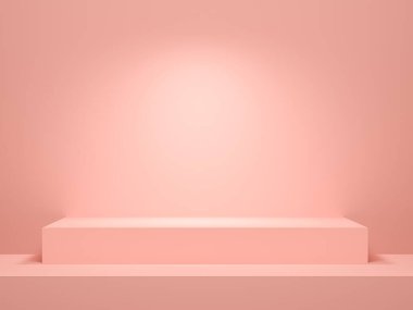 Boş vitrin rafı 3B görüntülemesini kavra