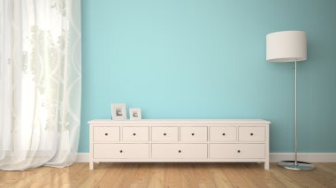 kabine ve lamba ile iç kısmı