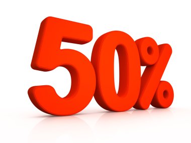 yüzde elli erkek beyaz zemin üzerine