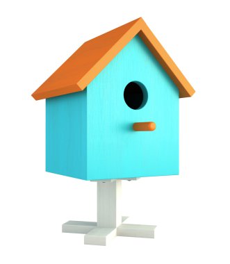 Beyaz arka plan üzerinde izole mavi yuvalama kutusu