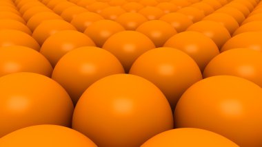 Orange spheres backgroumd 3D clipart