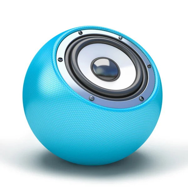 Blue sphere speaker — Stock Photo, Image