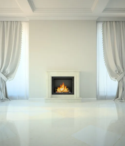 Room in classic style with fireplace — Stock Photo, Image