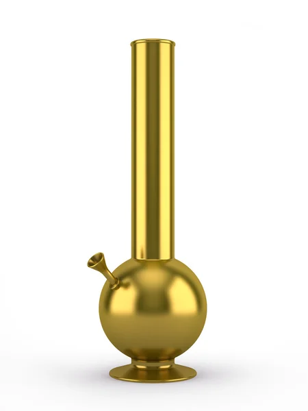Gold bong isolated on white background — Stock Photo, Image