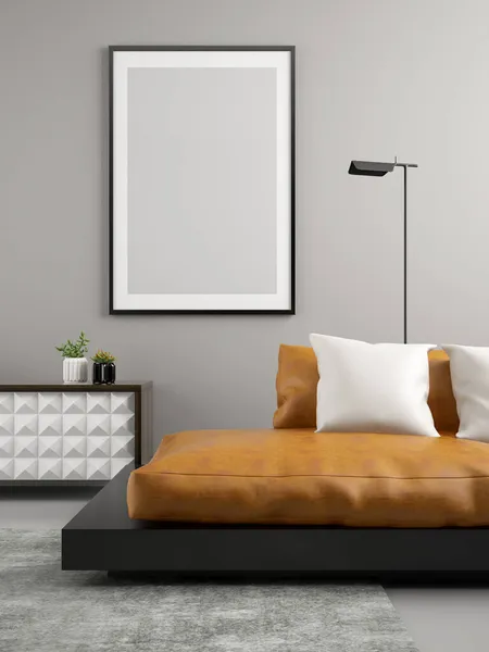 Modern oturma odasının minimalist iç dekorasyonu — Stok fotoğraf