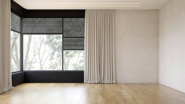 Boş modern iç mekan 3D görüntü