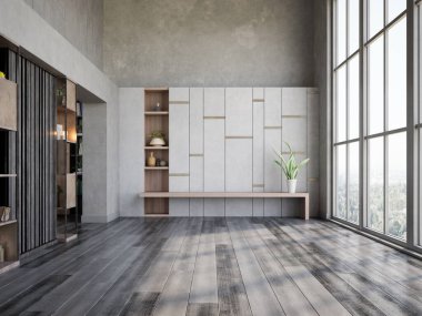 Boş iç mekan 3D resim