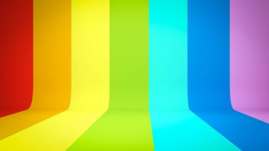 Renkli gökkuşağı pastel arkaplan 3 boyutlu görüntüleme