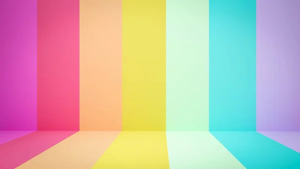 カラフルな虹のパステルの背景3 Dレンダリング — ストック写真