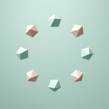 Çoklu renkli pastel soyut arkaplan 3 boyutlu görüntüleme