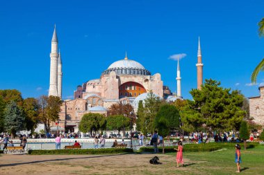 İstanbul 'daki Ayasofya Camii' ni hayal et. İstanbul, Türkiye Nisan, 09-2019