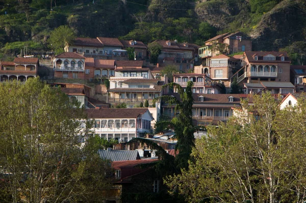 View Historical Center Tbilisi Tourist Attraction Georgia — Foto de Stock