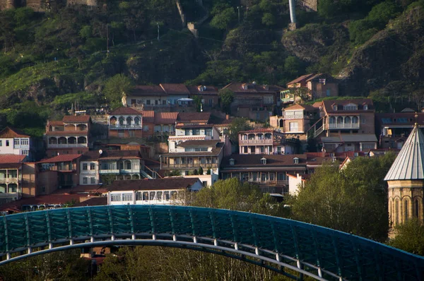 Вид Исторический Центр Тбилиси Достопримечательности Грузии — стоковое фото