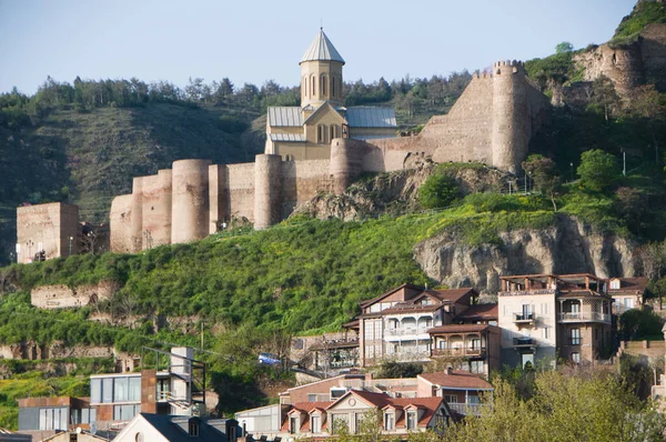 Beautiful Old City Tbilisi Its Historical Part Temples Fortresses — Fotografia de Stock