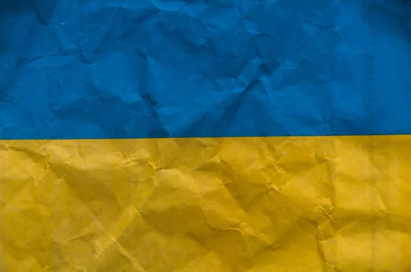 Textura Fondo Bandera Ucrania Sobre Papel — Foto de Stock