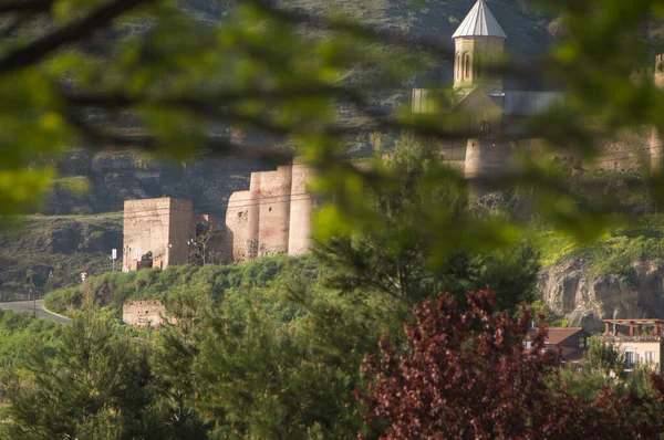 Fortaleza Antiga Uma Montanha Tbilisi — Fotografia de Stock