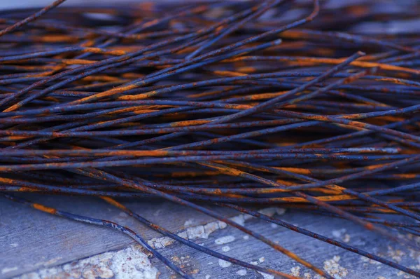 Background Texture Rusty Iron Wire Closeup — Stock Photo, Image
