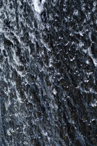 Areia Magnética Vulcânica Preta Litoral Textura Fundo Praia Com Ondas — Fotografia de Stock