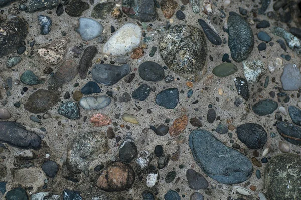 Sahildeki Taşın Dokusu Yakın Çekim Üst Manzara — Stok fotoğraf