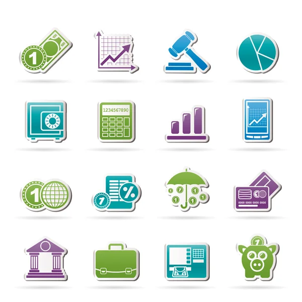 Iconos de Negocios y Finanzas — Vector de stock