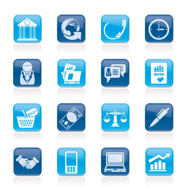 Business and office objects icons Stock Vector