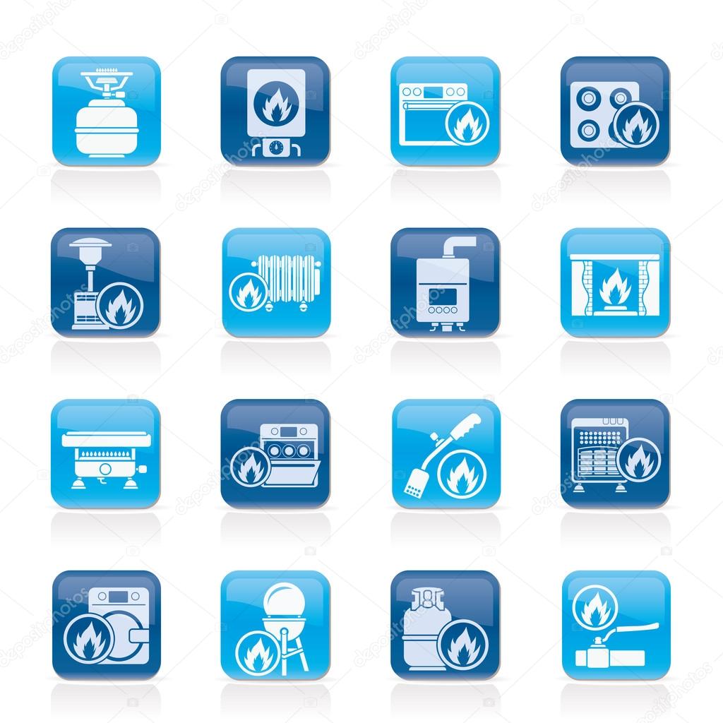 Household Gas Appliances icons