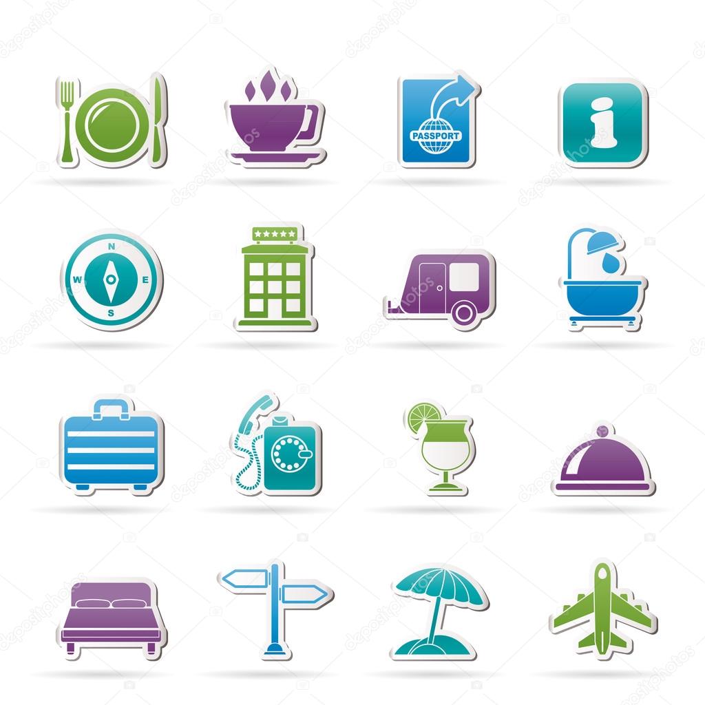 Traveling and vacation icons