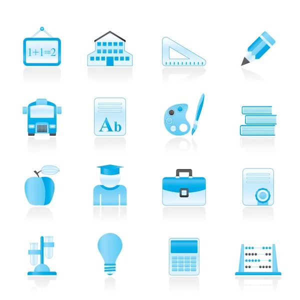 School and education icons — Stock Vector