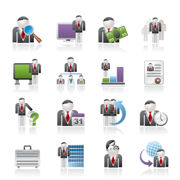 Business, management and hierarchy icons — Stock Vector
