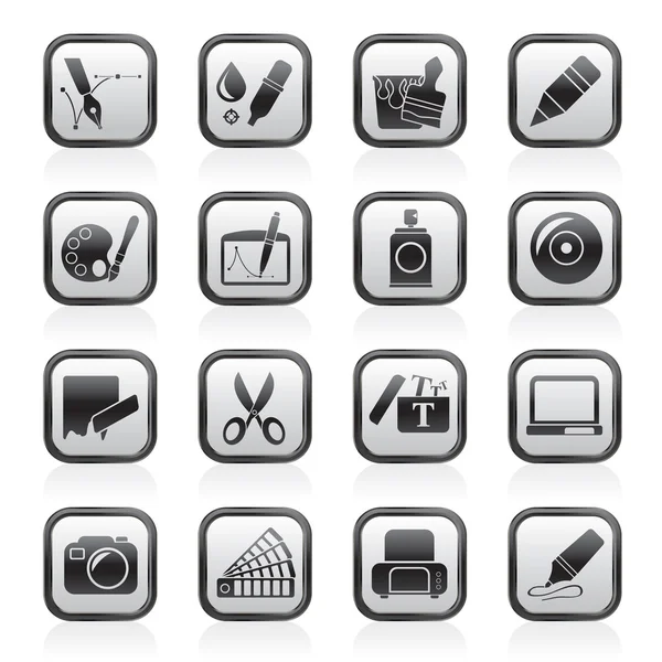 Graphic and web design icons — Stock Vector