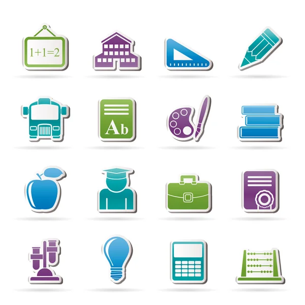 School and education icons — Stock Vector