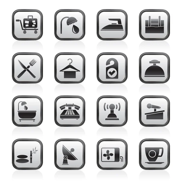 Hotel and motel icons — Stock Vector