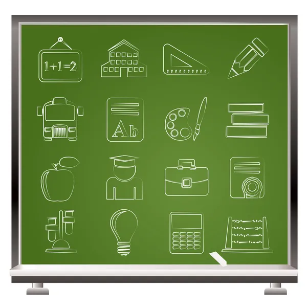 Ícones da escola e educação —  Vetores de Stock