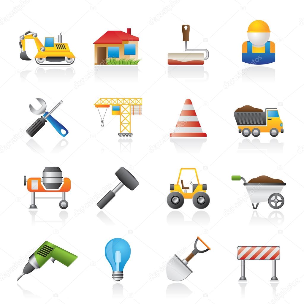 Building and construction icons