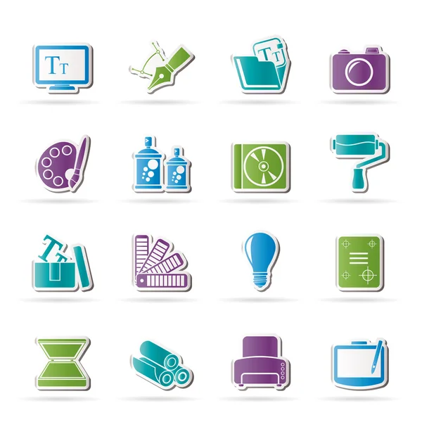 Graphic and website design icons — Stock Vector