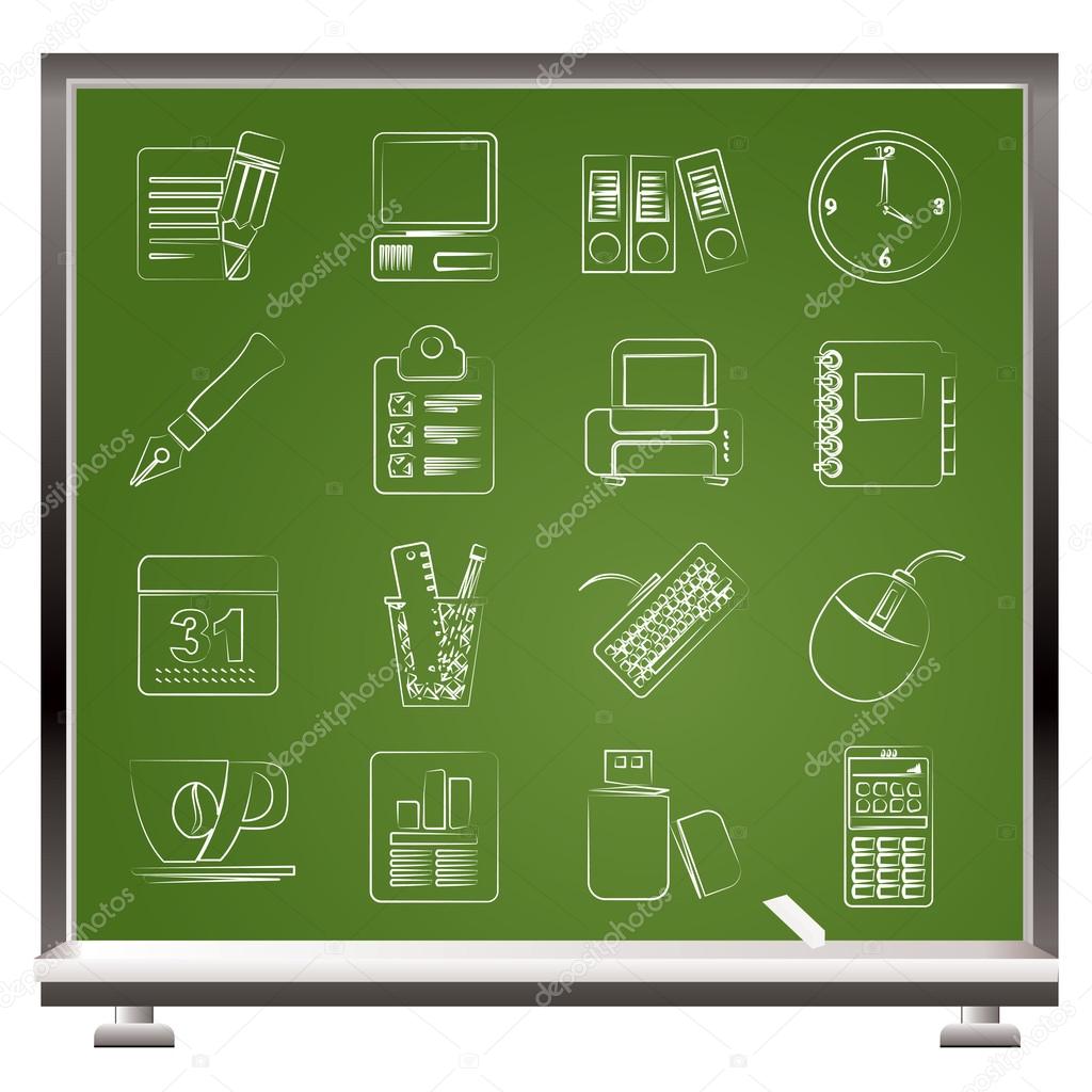 Business and office equipment icons