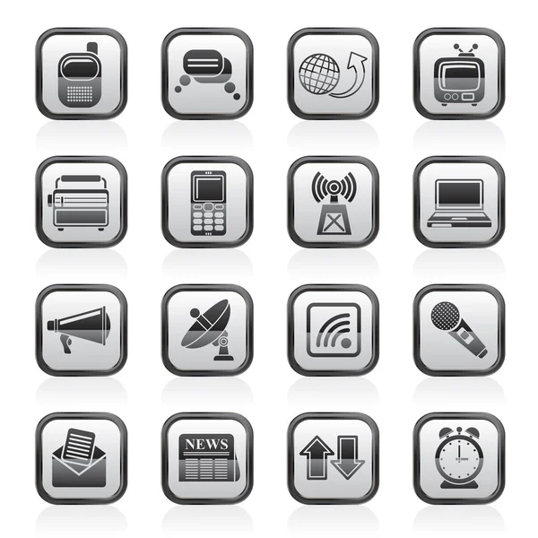 Communication and connection icons — Stock Vector