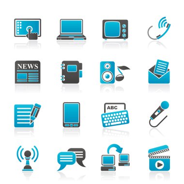 Communication and connection icons clipart