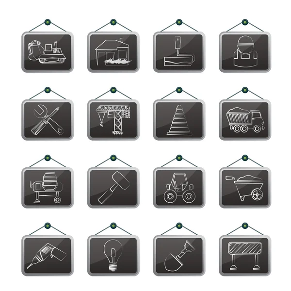 Building and construction icons — Stock Vector