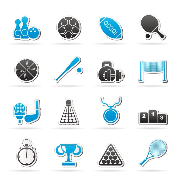 Iconos de equipamiento deportivo — Vector de stock