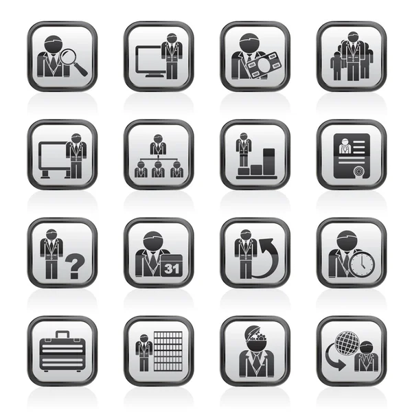 Iconos de negocio, gestión y jerarquía — Archivo Imágenes Vectoriales