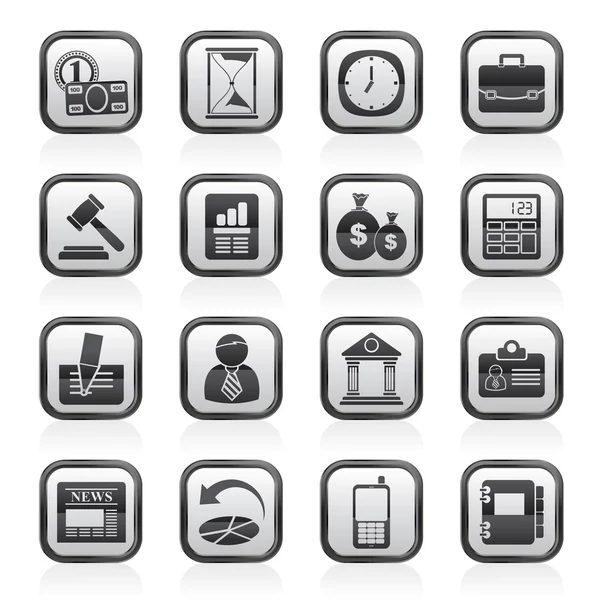 Icônes commerciales, administratives et financières — Image vectorielle